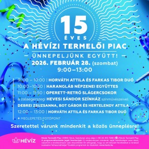 15 éves a Hévízi Termelői Piaca